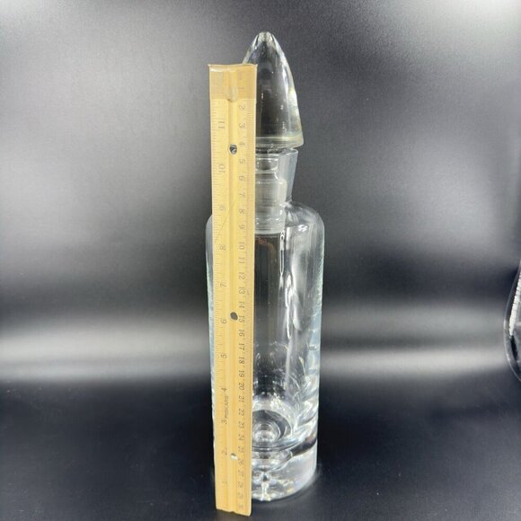 Heavy Crystal Glass Polish Decanter With Stopper Glass Bottle Air Bubble Bottom - Picture 4 of 16